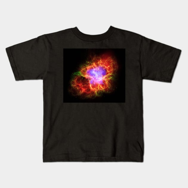 Dead Star Creates Celestial Havoc Kids T-Shirt by The Black Panther